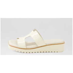 Kerem Ivory Patent Leather Sandals