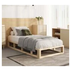 Kids Apato Single Pinewood Bed Base Neutral