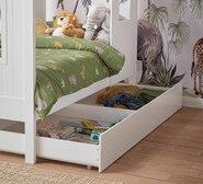 Kids Flexi Single Trundle Bed With Storage White