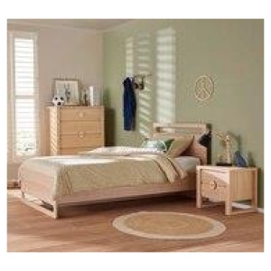 Kids Lunar Single Bed Frame Brown