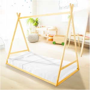 Kids Tent Montessori Toddler Floor Bed Wooden Bedframe