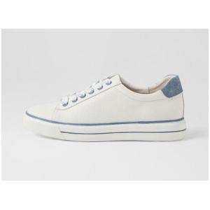 Koria W White Blue Denim Leather Sneakers