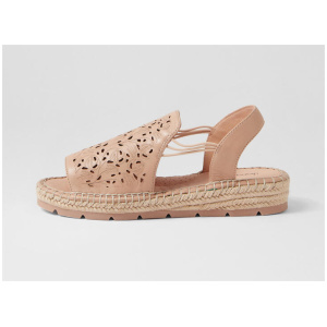 Lalina Dark Nude Leather Sandals