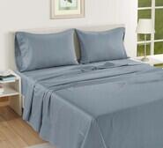 Lane Egyptian Cotton Double French Blue Sheet Set Blue