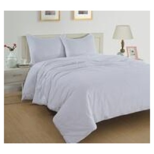 Lane Linen Double Quilt Cover Set White