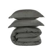 Lane Linen Queen Quilt Cover Set Grey