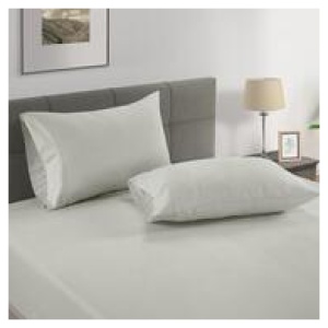 Lane Organic Washed Cotton King Mineral Sheet Set Grey