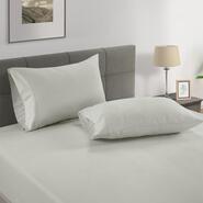 Lane Organic Washed Cotton King Mineral Sheet Set Grey