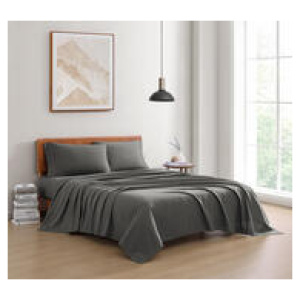Lane Organic Washed Cotton King Sheet Set Grey