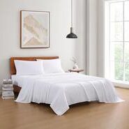 Lane Organic Washed Cotton King Sheet Set White