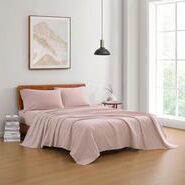Lane Organic Washed Cotton Queen Sepia Rose Sheet Set Pink