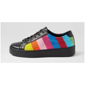 Limmell Black Bright Multi Leather Jewels Sneakers