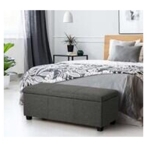 Lochan Rectangle Storage Ottoman Grey