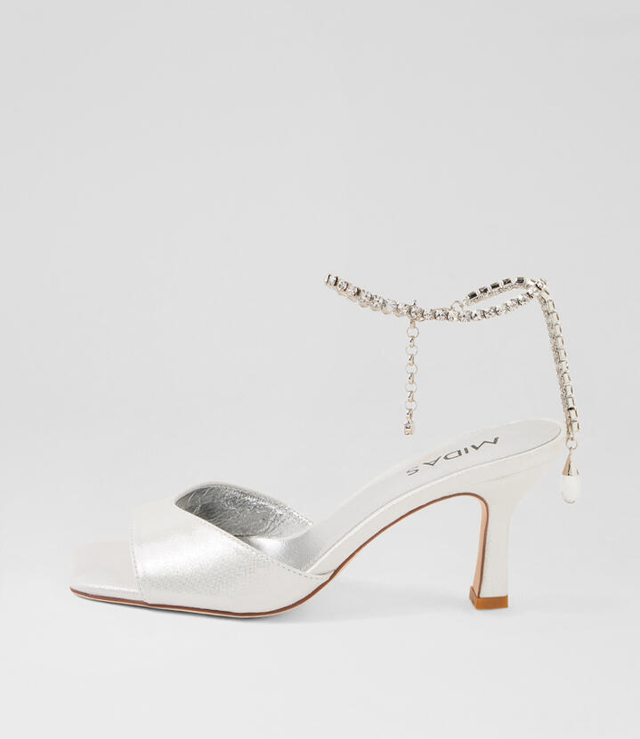 Luckie Silver Shimmer Leather Sandals