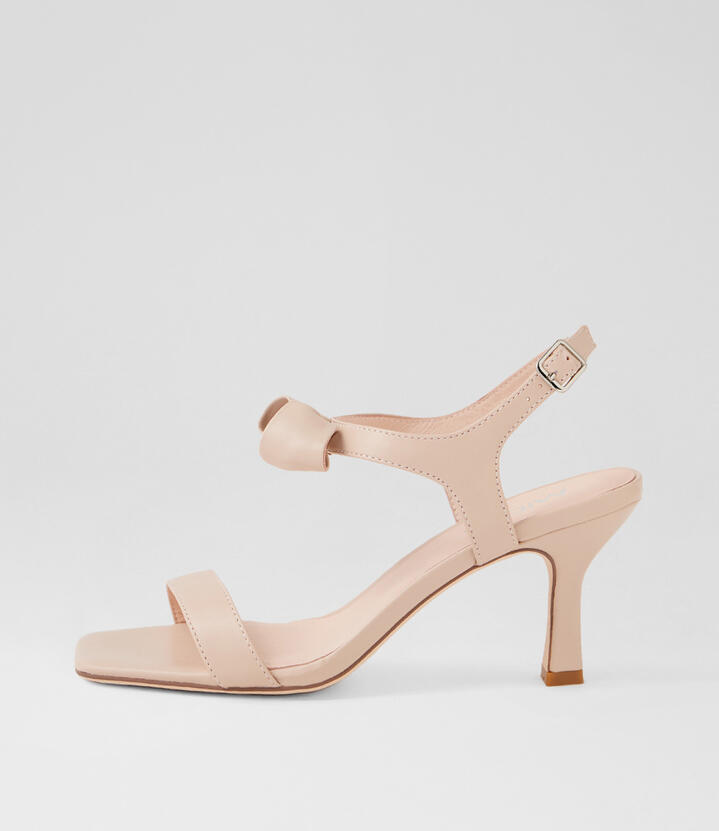 Lyska Nude Leather Sandals