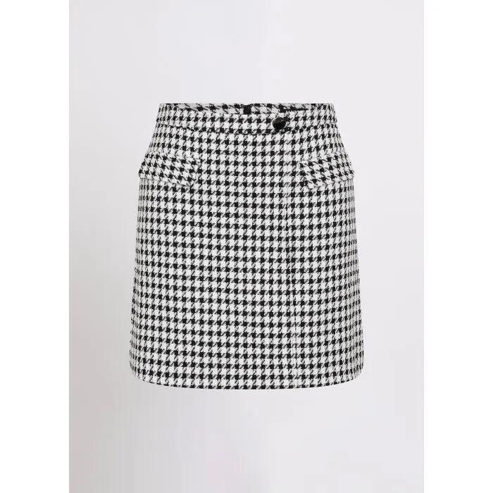 Margaret Dogtooth Mini Skirt