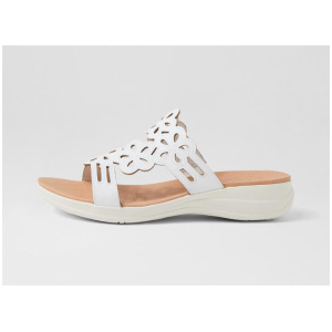 Marthi White Leather Sandals