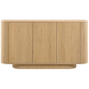 Mayim Scandinavian Woodgrain Buffet Unit Sideboard Storage Cabinet 3-Doors Oak