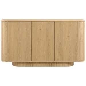 Mayim Scandinavian Woodgrain Buffet Unit Sideboard Storage Cabinet 3-Doors Oak