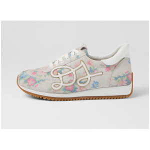 Mecco Pink White Leather Sneakers