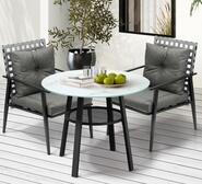 Milos 2 Seater Outdoor Dining Set Grey