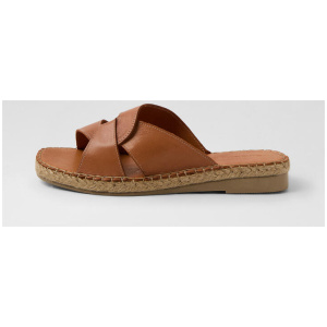 Mistee Tan Leather Slides