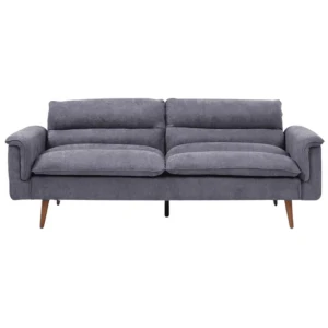 Modern Designer Velvet Fabric 3-Seater Sofa Bed Lounge Couch - Blue
