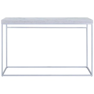 Modern Marble Look Hallway Console Hall Table 120cm - White