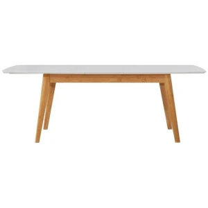 Modern Wooden Extension Kitchen Dining Table 180-220cm - White