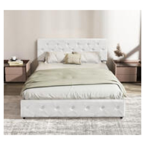 Morton Queen Bed Frame With Storage Neutral