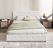 Morton Queen Bed Frame With Storage Neutral