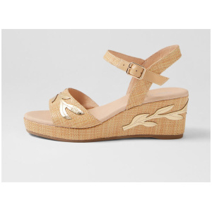 Motivate Natural Gold Fabric Sandals