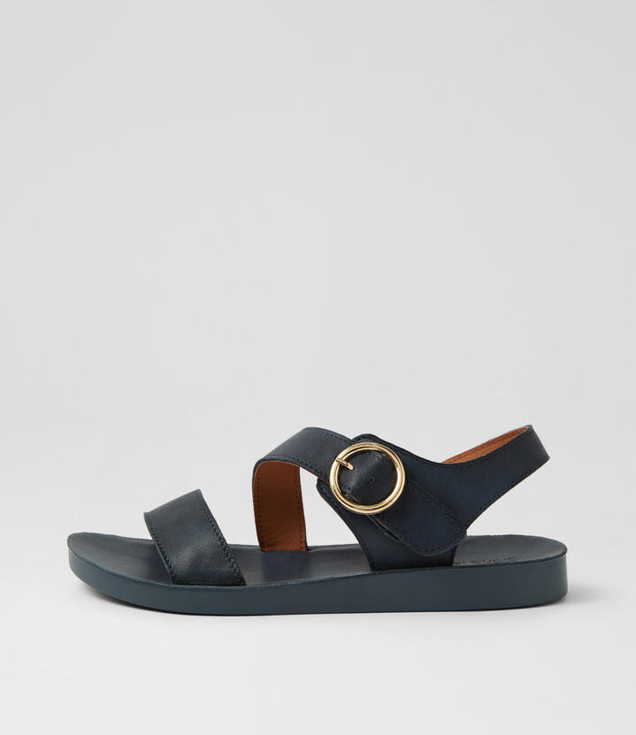 Nhilo Navy Leather Sandals