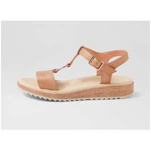 Onights Dark Tan Almond Leather Sandals