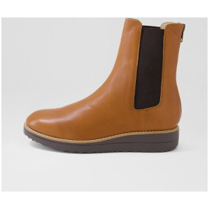 Oremi Drambuie Choc Leather Chelsea Boots