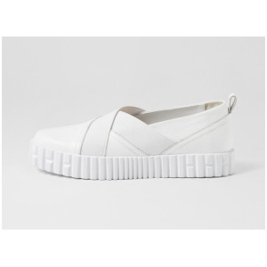 Otta White Leather Elastic Sneakers