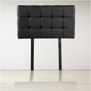 PU Leather Single Bed Deluxe Headboard Bedhead Black