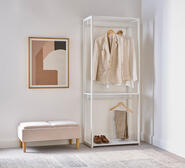 Pasadena 2 Railing Open Wardrobe White