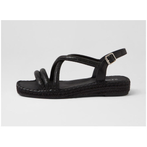 Peacest Black Leather Sandals