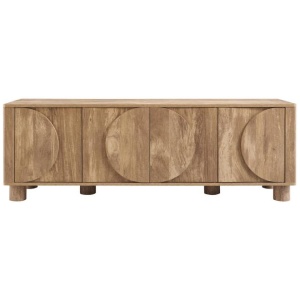 Pico Woodgrain Lowline Entertainment Unit TV Stand 4-Doors Oak