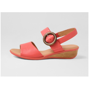 Princie Coral Leather Sandals