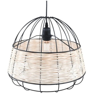 Rattan Hanging Pendant Lamp Light - Natural/Black