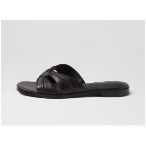 Raya Black Leather Sandals