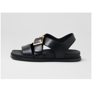 Reve Black Leather Sandals