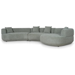 Roly Modular Right Chaise Sofa - Coral Light Green by Interior Secrets - AfterPay Available
