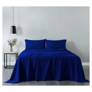 Royal Comfort Double Vintage Cotton Sheet Set Blue