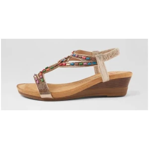 Sandy Pale Gold Multi Sandals