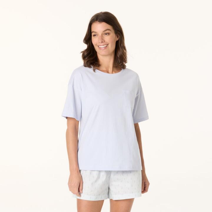 Sash & Rose Women's Woven Short & Cotton Jersey T-Shirt Set