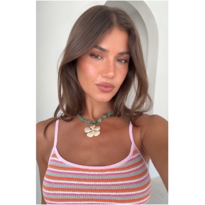 Saylor Necklace Gold/Teal