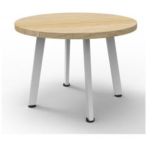 Serenity Coffee Table In White Satin Frame Natural Oak